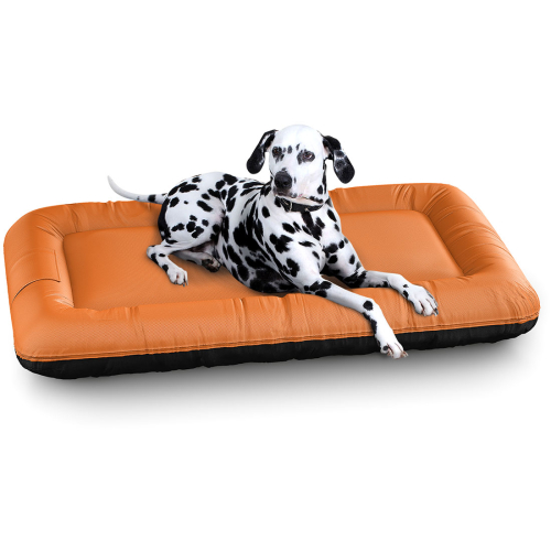 Knuffelwuff Wasserfestes In und Outdoor Hundebett Lucky Color Edition aus Nylongewebe XL 100 x 73cm Orange